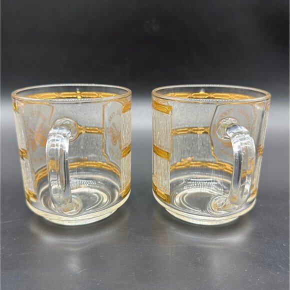 Vintage Nashville Music City USA Souvenir Mugs By Culver 22K Gold Luminarc Glass - Picture 2 of 10